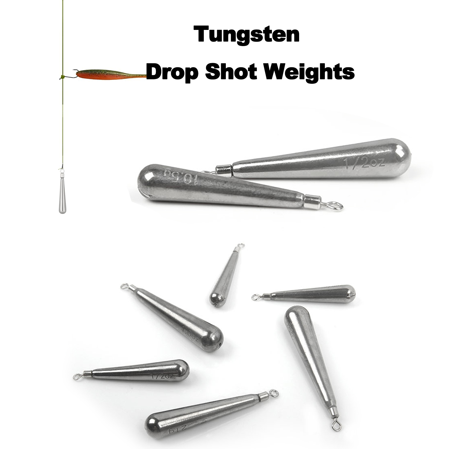 Tungsten Sinkers - Pesi per pallini in tungsteno 3.5g/5.3g/7g/8.8g/10.5g/14g