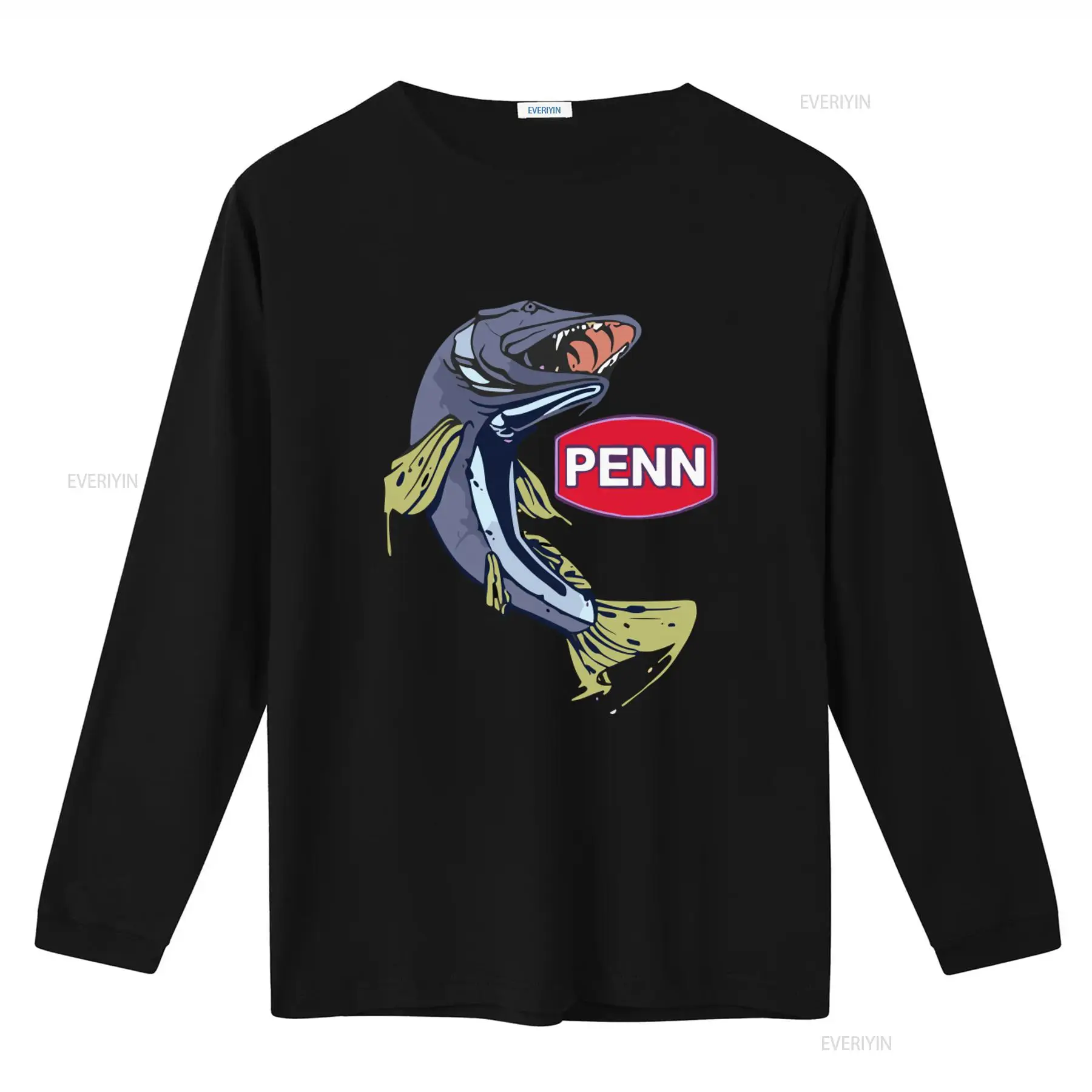 T-shirt nera da uomo con logo  - Fishing Equipment Logo recensione e prezzo