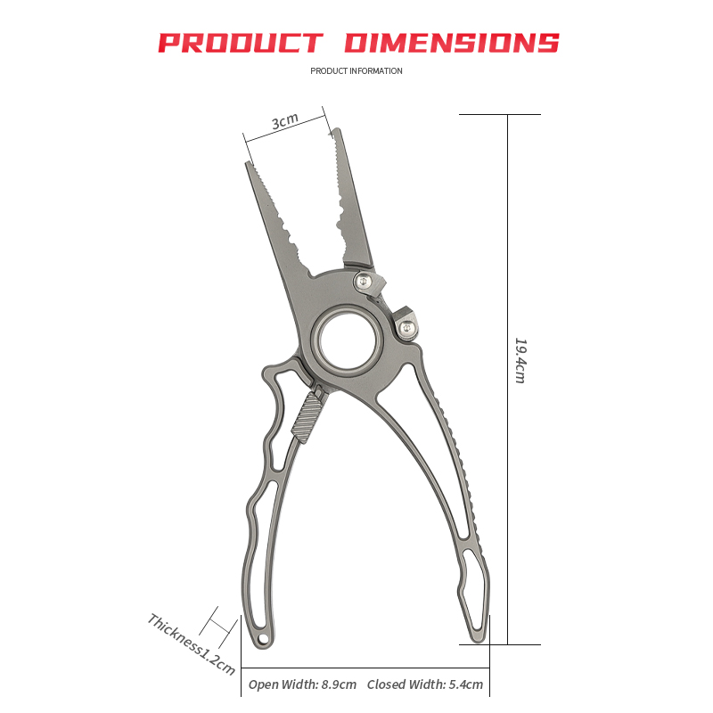Pinze da pesca in titanio di a - Fishing Equipment Logo recensione e prezzo