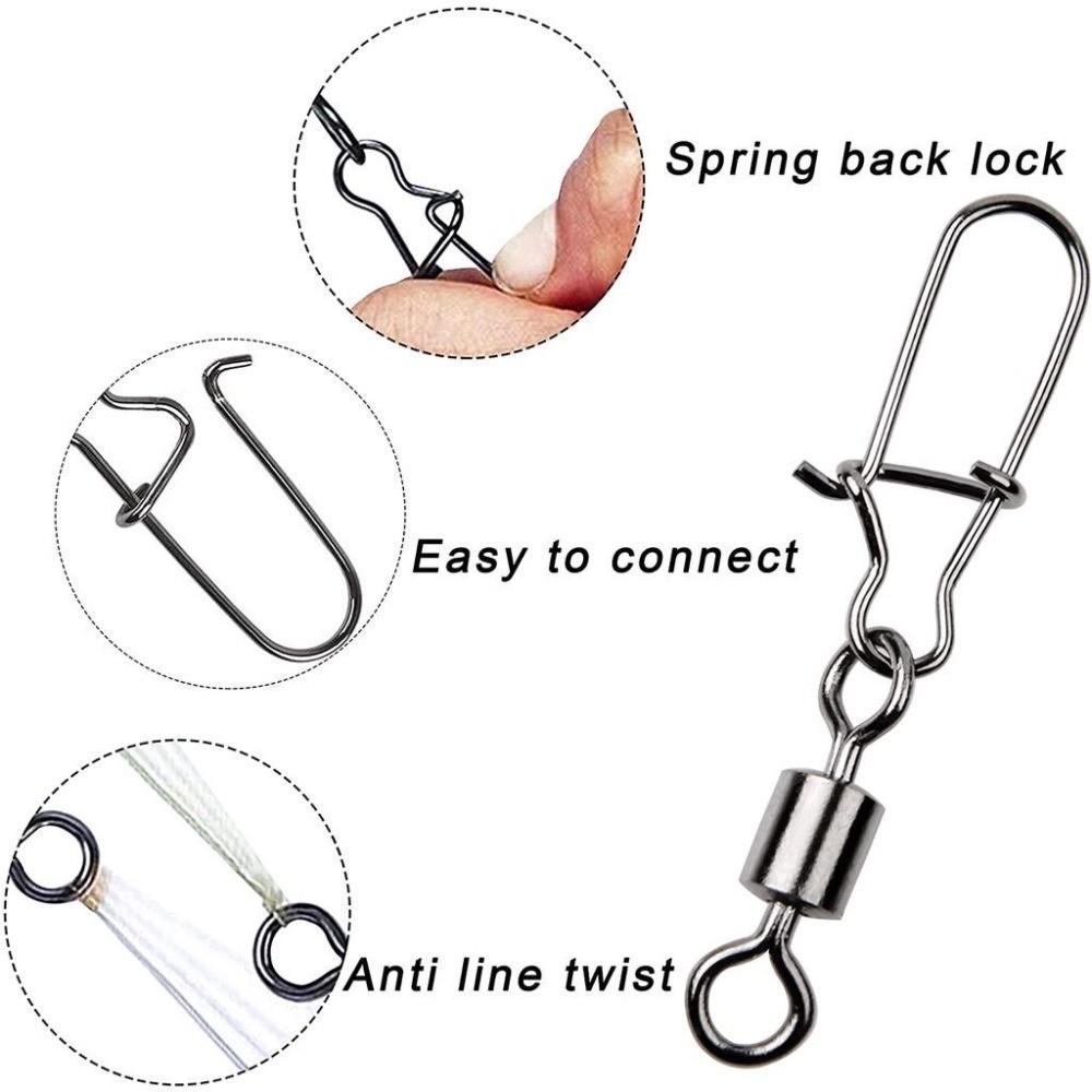 Set da 50 pezzi 4 # /6 # /8 #  - Fishing Swivel Connector recensione e prezzo