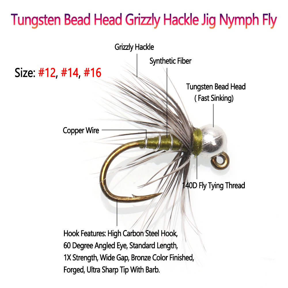 Bimoo 6 pezzi # 12 #   14 # 16 - Jig Head Lure recensione e prezzo
