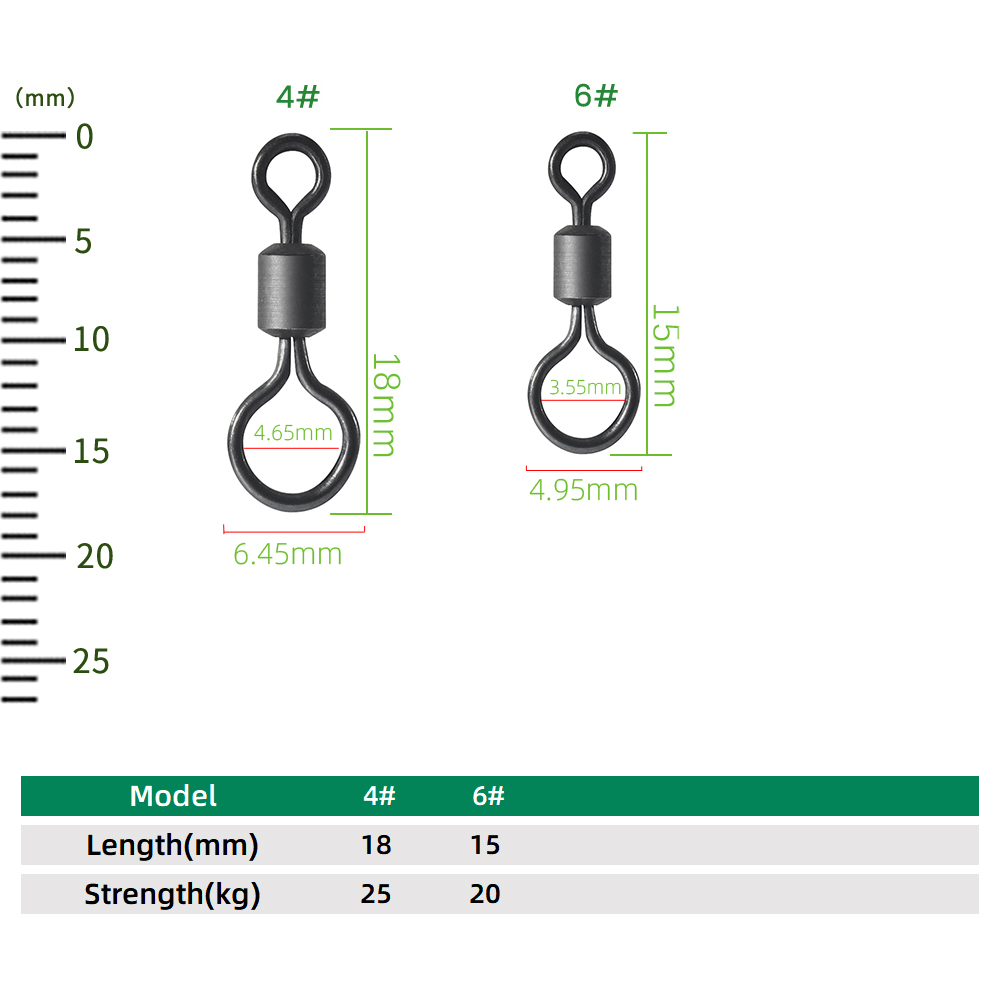 100 pz Girelle da Pesca per Ca - Fishing Swivel Connector recensione e prezzo