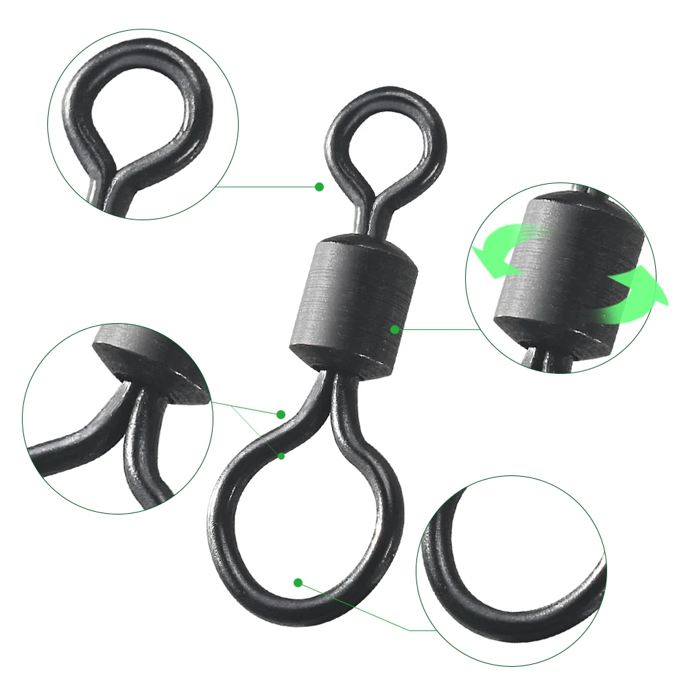 100 pz Girelle da Pesca per Ca - Fishing Swivel Connector recensione e prezzo